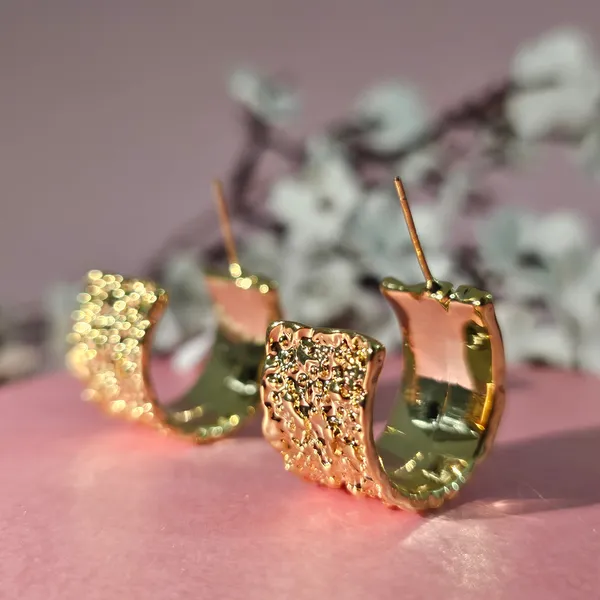 Gold_Plated_18K_Micro_Sunbeam_Hoops_Earrings_For_Women