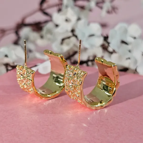 Gold_Plated_18K_Micro_Sunbeam_Hoops_Earrings_For_Women