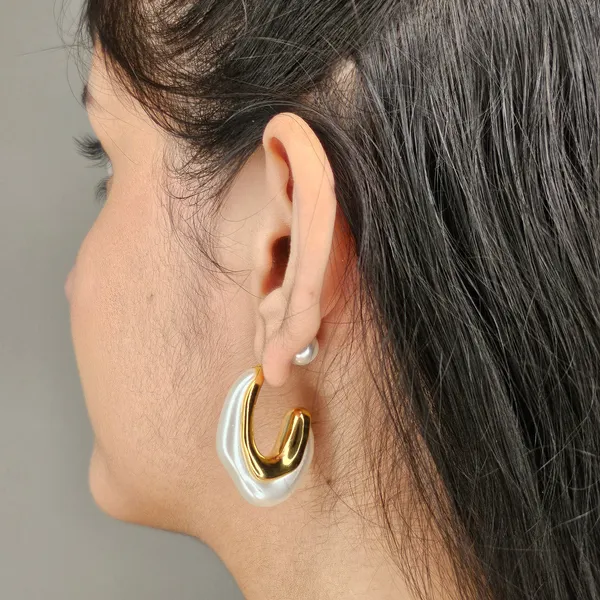 Gold_Plated_18K_Micro_White_Pearl_Hoops_For_Women