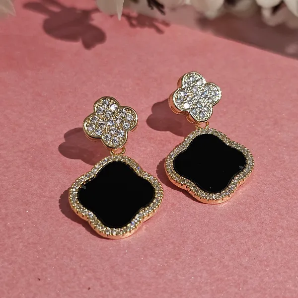 Black_Gold_Plated_18K_Micro_Cascading_Crystals_Earrings_For_Women