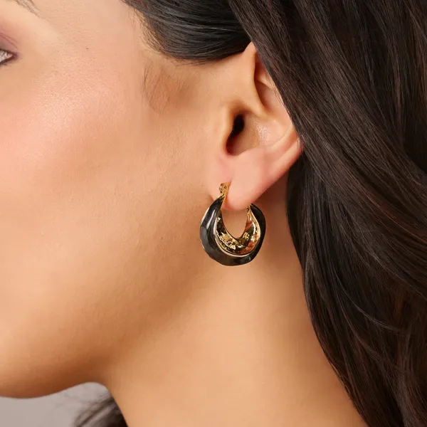 Black_Gold_Plated_18K_Micro_Ruby_Rhythm_Earrings_For_Women