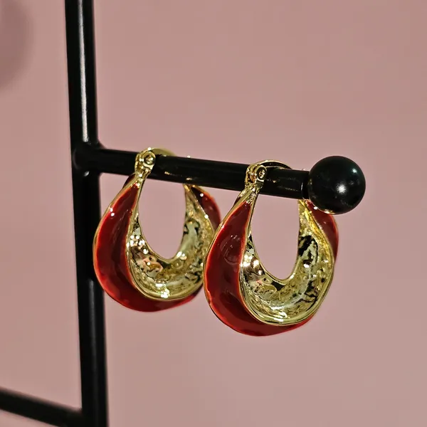 Red_Gold_Plated_18K_Micro_Ruby_Rhythm_Earrings_For_Women