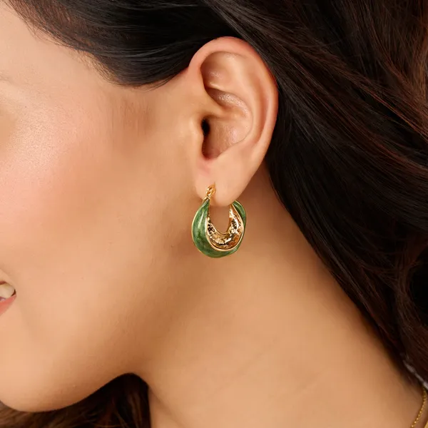Green_Gold_Plated_18K_Micro_Ruby_Rhythm_Earrings_For_Women