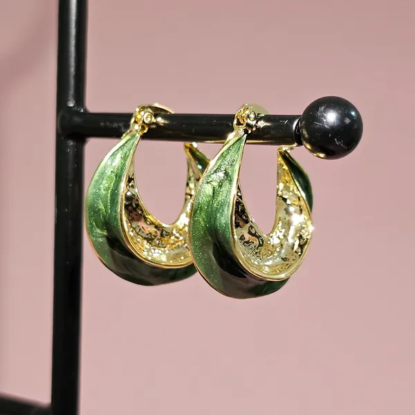 Green_Gold_Plated_18K_Micro_Ruby_Rhythm_Earrings_For_Women