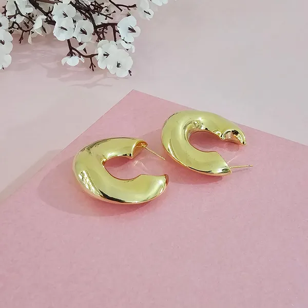 Gold_Plated_18K_Micro_Chunky_Gold_Hoop_Earrings_For_Women