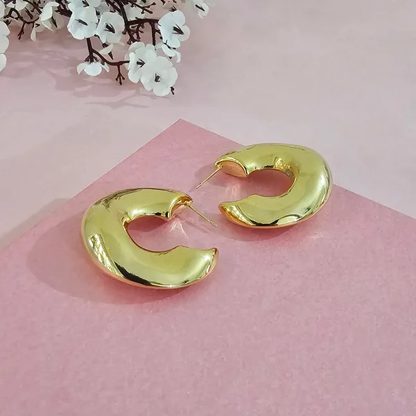 Gold_Plated_18K_Micro_Chunky_Gold_Hoop_Earrings_For_Women