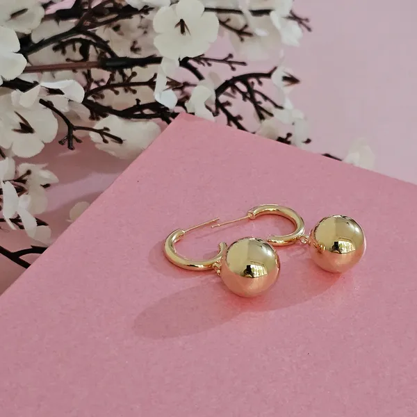 Gold_Plated_18K_Micro_Playful_Double_Ball_Hoop_Earrings_For_Women