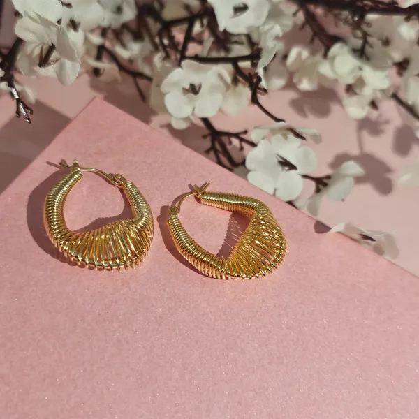 Gold_Plated_18K_Micro_Sunbeam_Spiral_Hoop_Earrings_For_Women