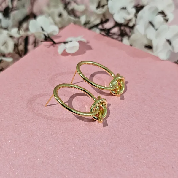 Gold_Plated_18K_Micro_Knot_Earrings_For_Women