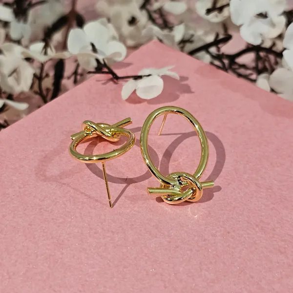 Gold_Plated_18K_Micro_Knot_Earrings_For_Women