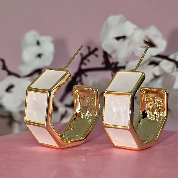 Gold_Plated_18K_Micro_Pearl_Square_Hoops_For_Women