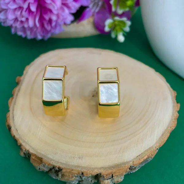 Gold_Plated_18K_Micro_Pearl_Square_Hoops_For_Women