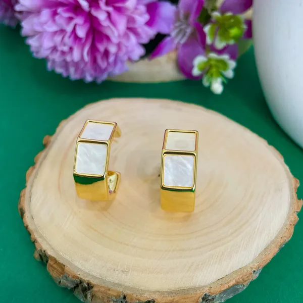 Gold_Plated_18K_Micro_Pearl_Square_Hoops_For_Women