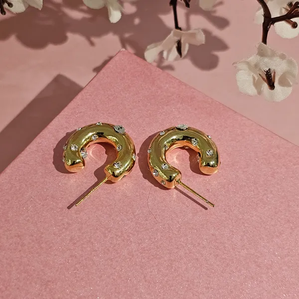 Gold_Plated_18K_Micro_Half_Studded_Hoop_For_Women