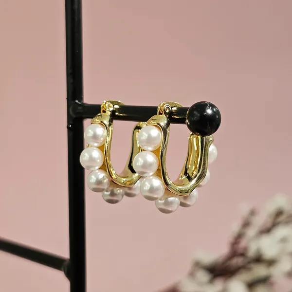 Gold_Plated_18K_Micro_Pearl_Hoops_For_Women