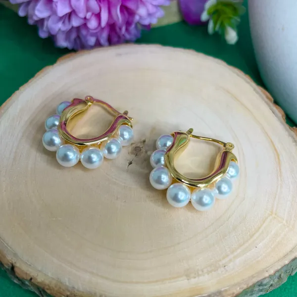 Gold_Plated_18K_Micro_Pearl_Hoops_For_Women