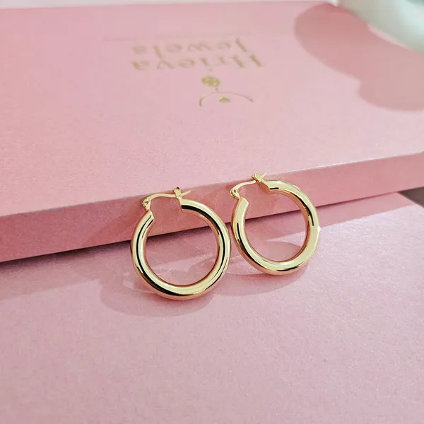Gold_Plated_18K_Micro_Classic_Gold_Hoops_For_Women