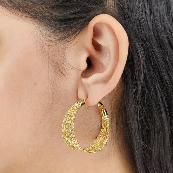 Gold_Plated_18K_Micro_Shimmering_Hoops_Earring_For_Women