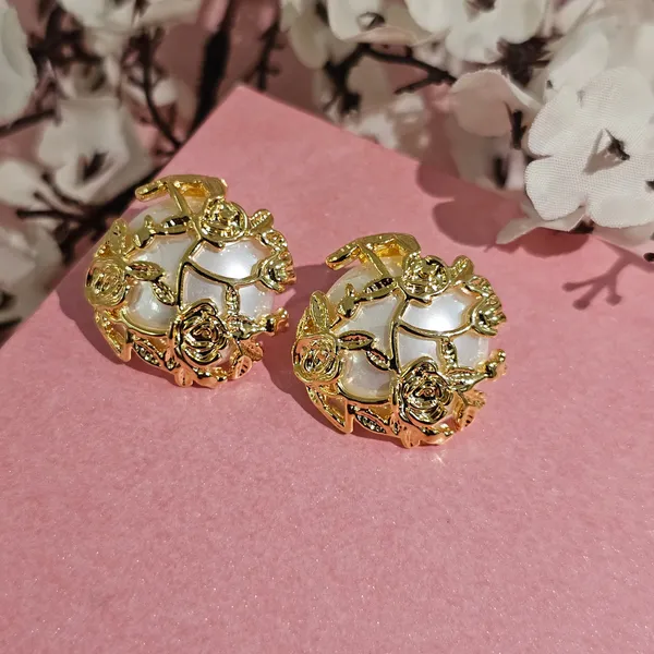 Gold_Plated_18K_Micro_Pearl_Gold_Rounded_Stud_For_Women