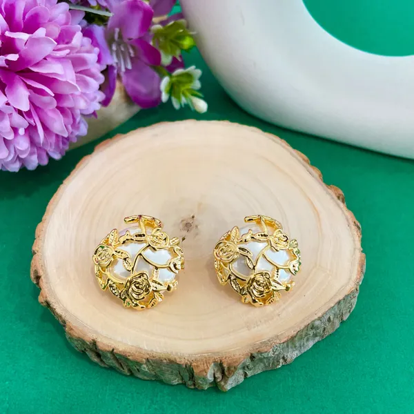 Gold_Plated_18K_Micro_Pearl_Gold_Rounded_Stud_For_Women