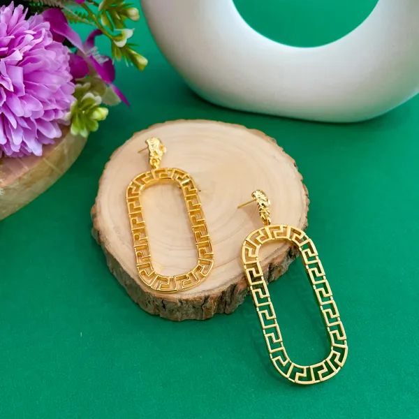 Gold_Plated_18K_Micro_Long_Drop_Earrings_For_Women