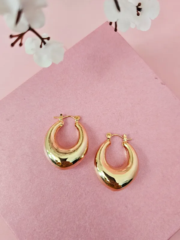 Gold_Plated_18K_Micro_Huggie_Earrings_(M)_For_Women