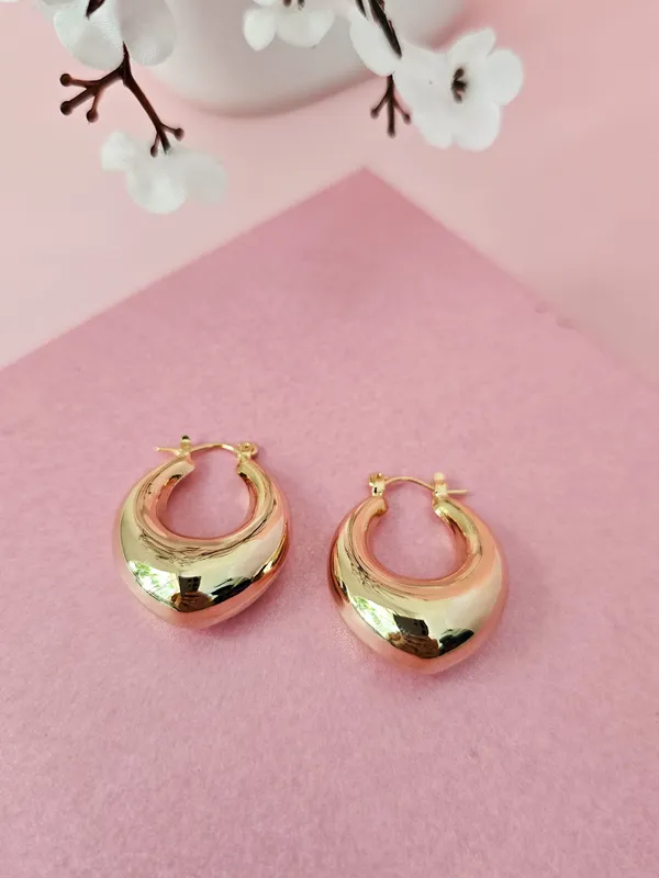 Gold_Plated_18K_Micro_Huggie_Earrings_(M)_For_Women