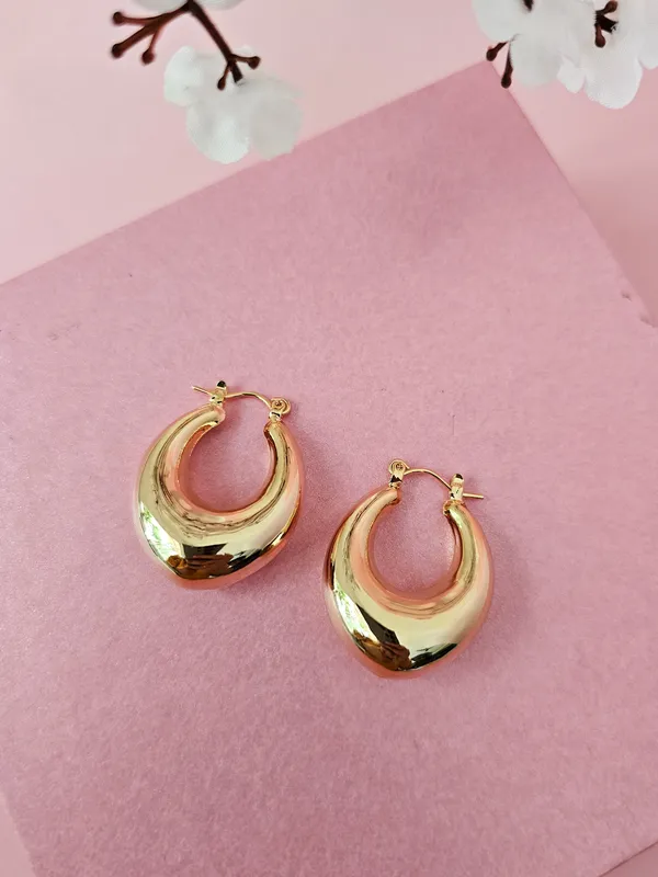 Gold_Plated_18K_Micro_Huggie_Earrings_(M)_For_Women