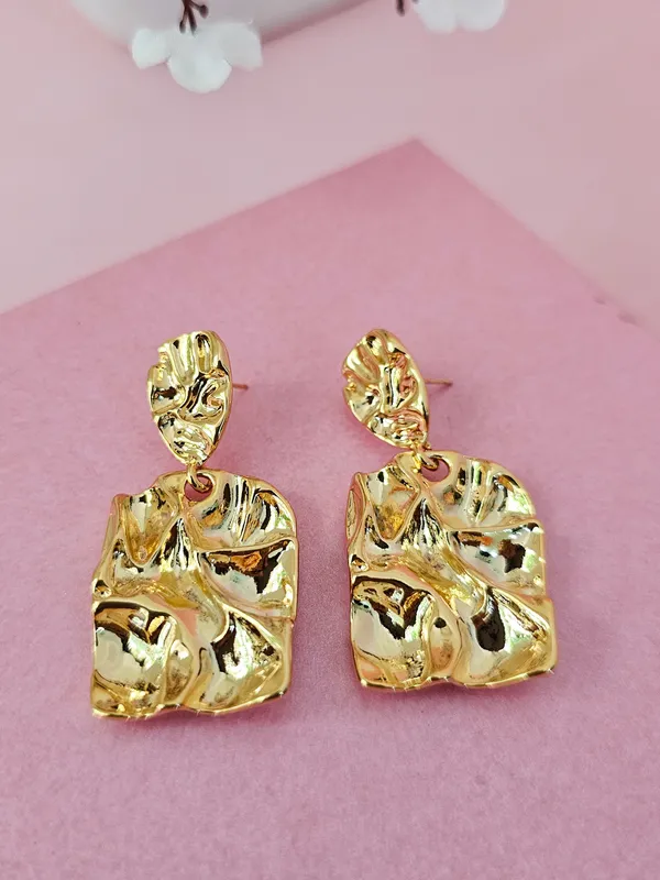 Gold_Plated_18K_Micro_Hammered_Earrings_For_Women