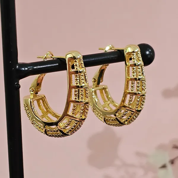 Gold_Plated_18K_Micro_Half_Gold_Hoop_For_Women