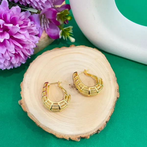 Gold_Plated_18K_Micro_Half_Gold_Hoop_For_Women