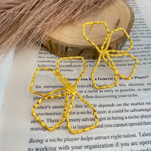 Golden_Handmade_Brass_Flower_Earing_For_Women