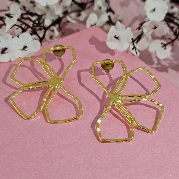 Golden_Handmade_Brass_Flower_Earing_For_Women