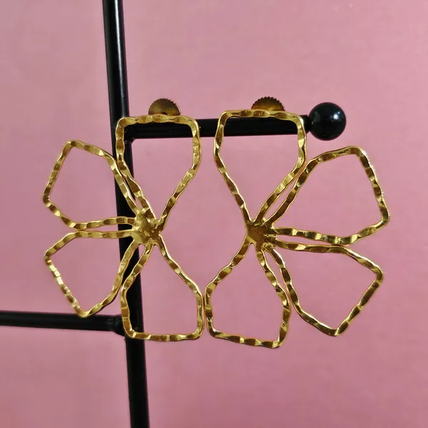 Golden_Handmade_Brass_Flower_Earing_For_Women