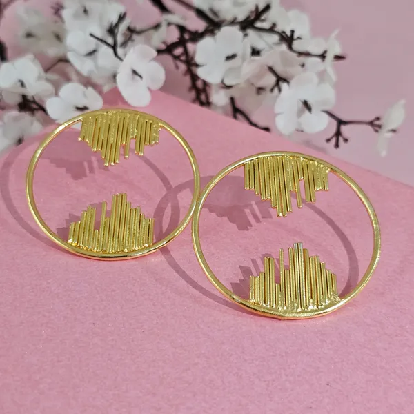 Golden_Handmade_Brass_Round_Modern_Earings_For_Women