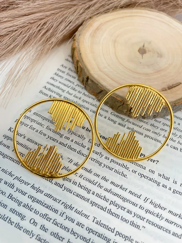 Golden_Handmade_Brass_Round_Modern_Earings_For_Women