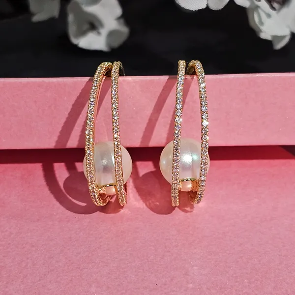 Gold_Plated_18K_Micro_Golden_Pearls_Earrings_For_Women