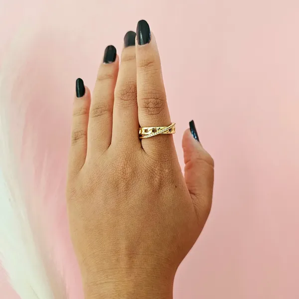 Gold_Plated_18K_Micro_Interwoven_Embrace_Ring_For_Women
