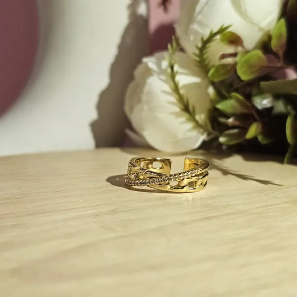Gold_Plated_18K_Micro_Interwoven_Embrace_Ring_For_Women