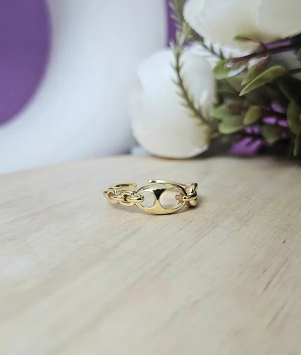 Gold_Plated_18K_Micro_Chain_Linked_Ring_For_Women