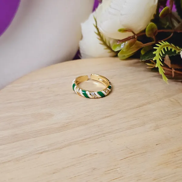 Green_Gold_Plated_14K_Micro_Stripes_Forever_Ring_For_Women