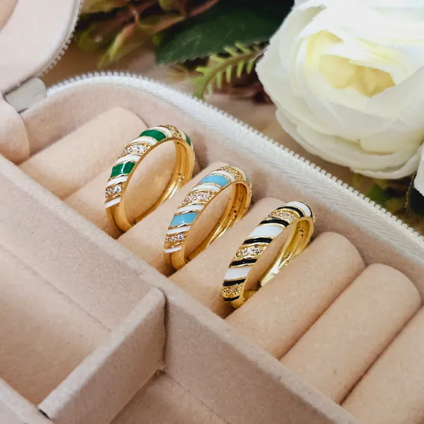Green_Gold_Plated_14K_Micro_Stripes_Forever_Ring_For_Women