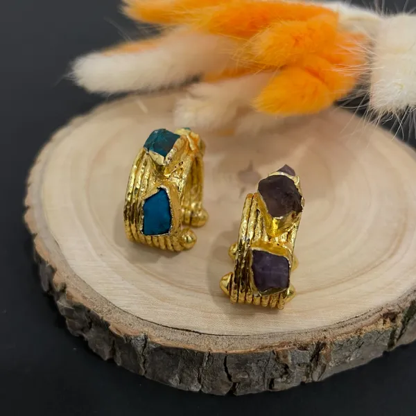 Green_Golden_Handmade_Brass_Natural_Stone_Rings_For_Women