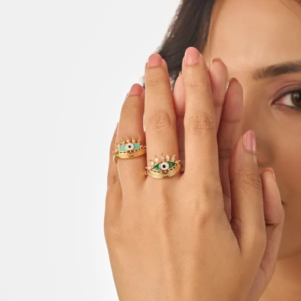 Light_Green_Gold_Plated_18K_Micro_Regal_Guardian_Ring_For_Women
