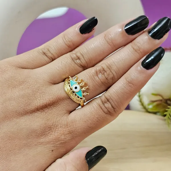 Light_Green_Gold_Plated_18K_Micro_Regal_Guardian_Ring_For_Women