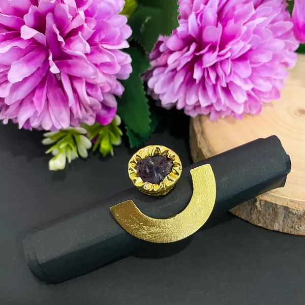Purple_Golden_Handmade_Brass_Half_Moon_Ring_For_Women