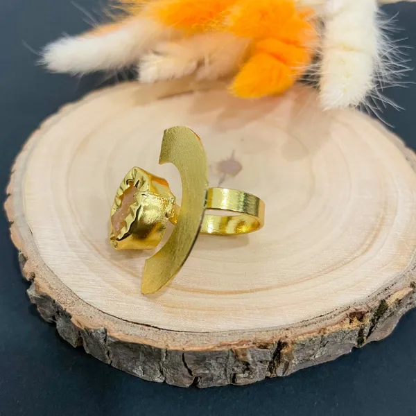 Orange_Golden_Handmade_Brass_Half_Moon_Ring_For_Women