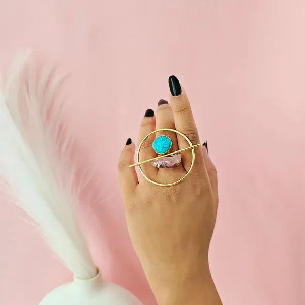 Green_Purple_Golden_Handmade_Brass_Twilight_Duet_Ring_For_Women