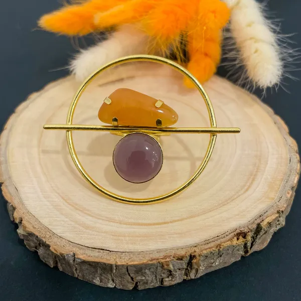 Orange_Purple_Golden_Handmade_Brass_Twilight_Duet_Ring_For_Women