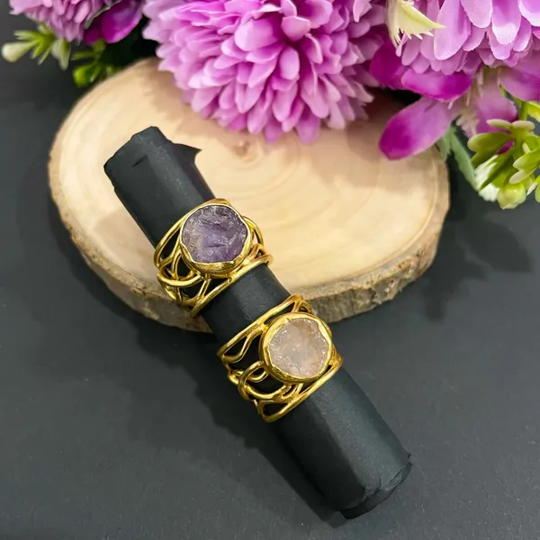 Purple_Golden_Handmade_Brass_Wired_Natural_Stone_Ring_For_Women